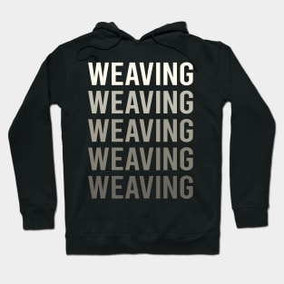 Grey Text Weaving Weaver Hoodie